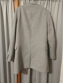 Pánský šedý kabát Burton Menswear London, velikost S - 3