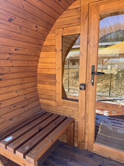 Zahradní sudová sauna 3M - s terasou - 3