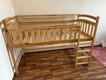 Dětská postel patrová s domečkem - 3