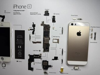 Zarámovaný iPhone SE – (A3)(Gold) - 3