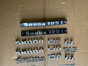 Chromové nápisy Škoda 120 130 135 GL GLS - 3