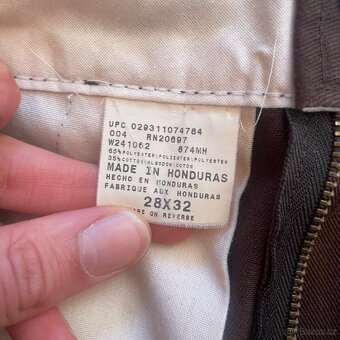Hnědé baggy kalhoty dickies velikosti 28/32 - 3
