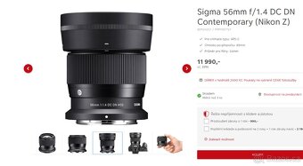 Sigma 56 mm f/1,4 DC DN Contemporary pro Nikon Z - 3