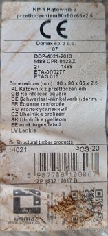 Úhelník KP1 90x90x65x2,5, 124 kusů - 3