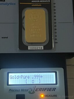 Zlato / zlatý investiční slitek Argor Heraeus 100g - 3
