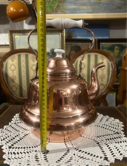 Starožitná měděná velká konvice - 3