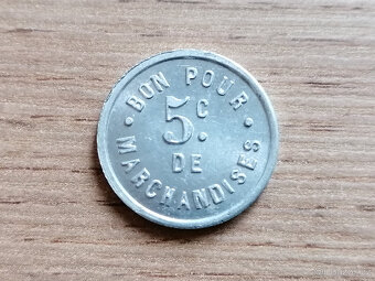 Francie 5 a 10 Centim. 1922 francouzské nouzové mince Ruffec - 3