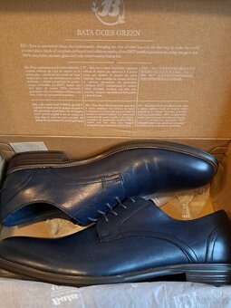 Bata Navy Blue Koženy boty 46 - darek Hand grip posilovač - 3