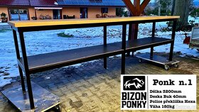 Pracovní ponk Bizon 3000x740x900mm Dílensky stul - 3