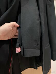 Černý panský, chlapecký oblek slim fit 2x vzaty - 3