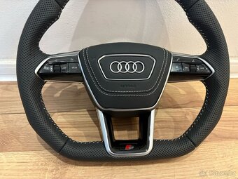 AUDI VOLANT kozeny zkoseny perforovana koža - 3