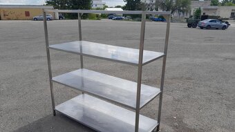 Nerezový regál s 4x polici 160x70x170 cm - 3