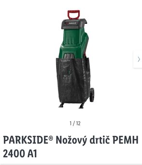 Výkonný nožový drtič Parkside 2400W - 3