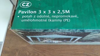 Párty stan - zahradní altán 3x3x2,5m - jako NOVÝ - 3