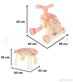 Interaktivní chodítko a vzdělávací stolek 3v1 - 3