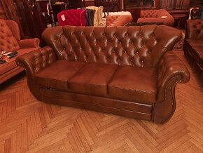 Top cena Nová sedačka Robert, Chesterield pravá kůže - 3