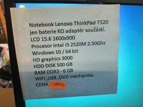 Notebook Lenovo ThinkPad T520 - 3