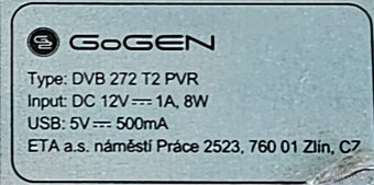 GoGen DVB 272 T2 PVR - 3