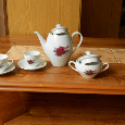 Mokka porcelánová souprava s konvicí a cukern. - 3