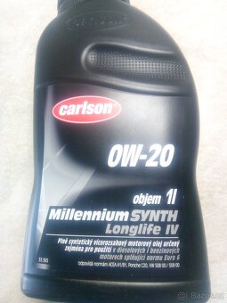 0W20 olej 6 L balen po 1 l Carlson Millennium Synth - 3