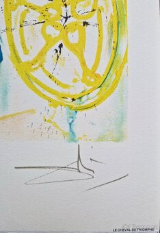SALVADOR DALI - Le Cheval de Triomp (Certifikát) litografia - 3