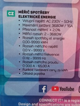 Měřič spotřeby + Tepelně spínaná chytrá zasuvka + Senzor - 3
