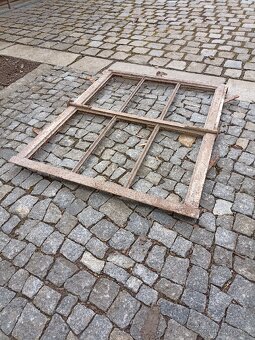 2 ks industriální, kovová okna - 3