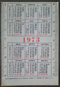 Kalendáříky kartičkové 1968 až 1996 - 3
