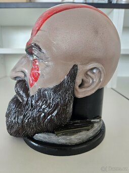 Hlava Kratose z God of War - 3D tisk, ručně malovaná - 3