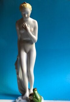 Socha Art Deco- Nahá princezna a žabí princ - 3