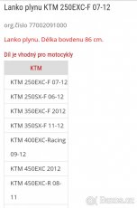 Plynove lanko na KTM - 3