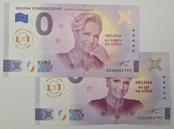 0 EURO sada 6 kusu HELENA VONDRACKOVA, +  ZLATY PODPIS - 3