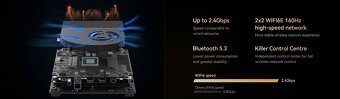 Mini PC - Ryzen 9 7940HS 16x 5.2GHz, 32GB DDR5, 1TB NVMe - 3