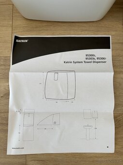Zásobník na papírové ručníky v roli, KATRIN SYSTEM, plast, s - 3