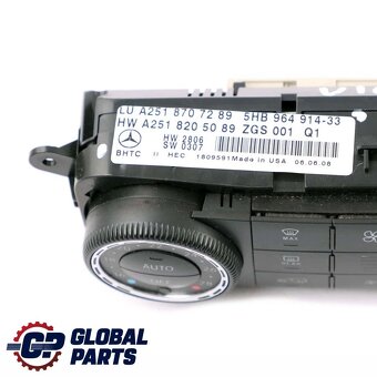 Ovládání klimatizace Mercedes-Benz ML GL W164 X164 - 3