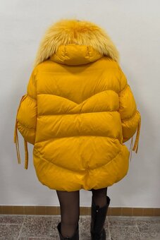 Dámská péřová bunda s pravou liščí kožešinou - 3