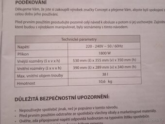 Trouba elektrická a grilem - 3