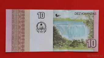 Bankovka ANGOLA 10 Kwanzas rok 2012 stav UNC - 3