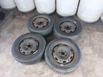 Plechové disky 5x100 R14 6Jx14H2 ET45 se zimními pneu 185/60 - 3