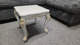 Nový stylový konferenční stolek TRIO bílozlatý - 3