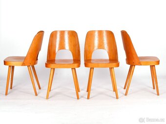 O. Heardtl, 4x bukové jídelní židle TON, pěkný stav. - 3