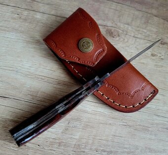 kapesní Damaškový nůž CLASSIC+ 17 cm s koženým pouzdrem - 3