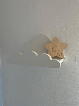 3x poličky mráček - 3