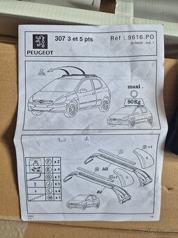 Originální střešní nosiče na Peugeot 307 - 3