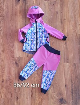 Softshell sety s fleecem - vel. 86/92 cm holky - 3