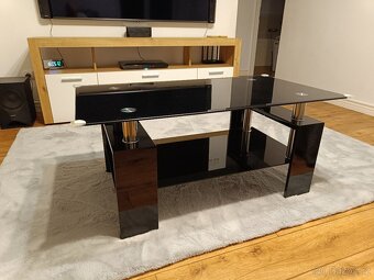 Konferenční stolek, skleněný černý CASA 11449 - 3