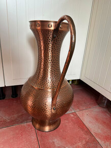 Měděný tepaný džbán - váza - 58cm - 3