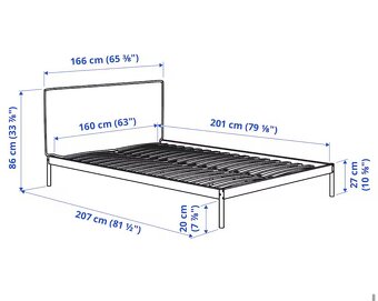 Postel IKEA KLEPPSTAD s rošty a matrací - 3