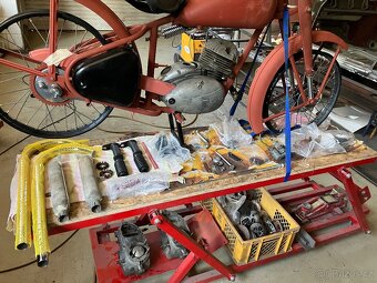 ČZ 150 C,pevný rám z roku 1950 - 3