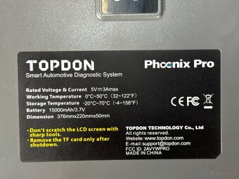 Profi sada TOPDON Phoenix Pro + orig. příslušenství + kufr - 3